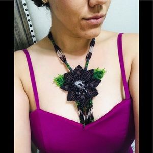 Huichol artisan necklace BOHO